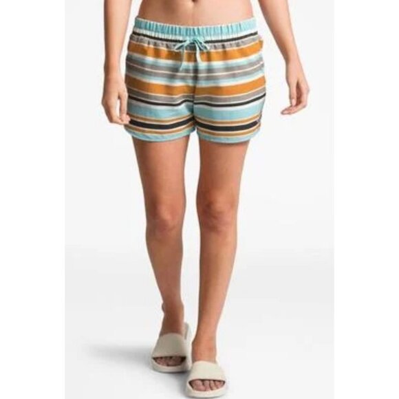The North Face Pants - THE NORTH FACE Orange + Blue Striped Class V Women's Water Shorts Size Medium
